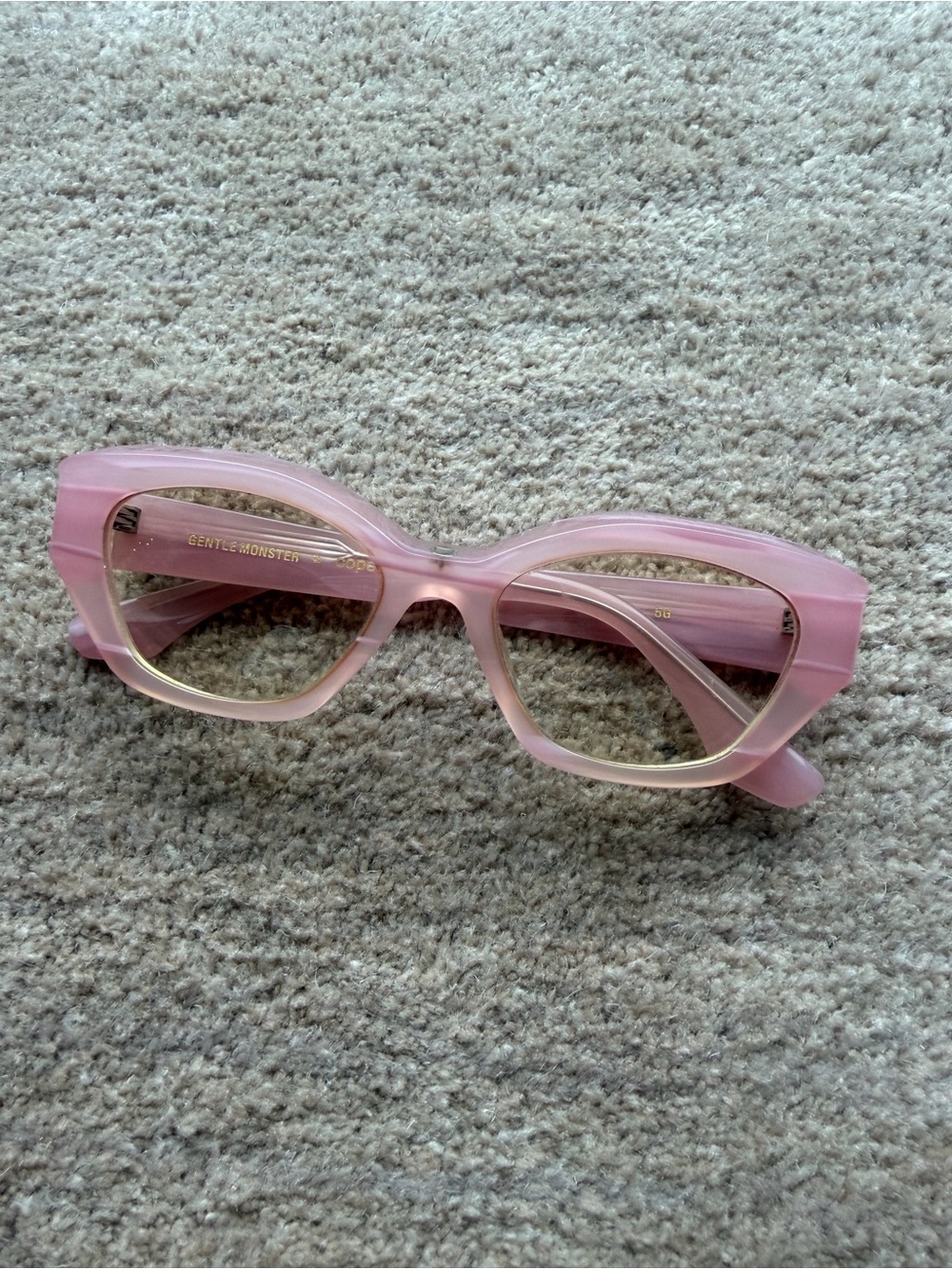 GENTLE MONSTER X COPERNI Translucent Pink Cat-Eye Sunglasses